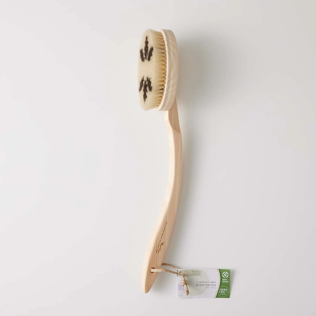 MARNA Body Brush with Curved Handle (Pig hair) - Image 3