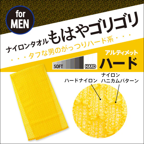 MARNA Nylon Towel with Honeycomb pattern - Yellow - Image 3