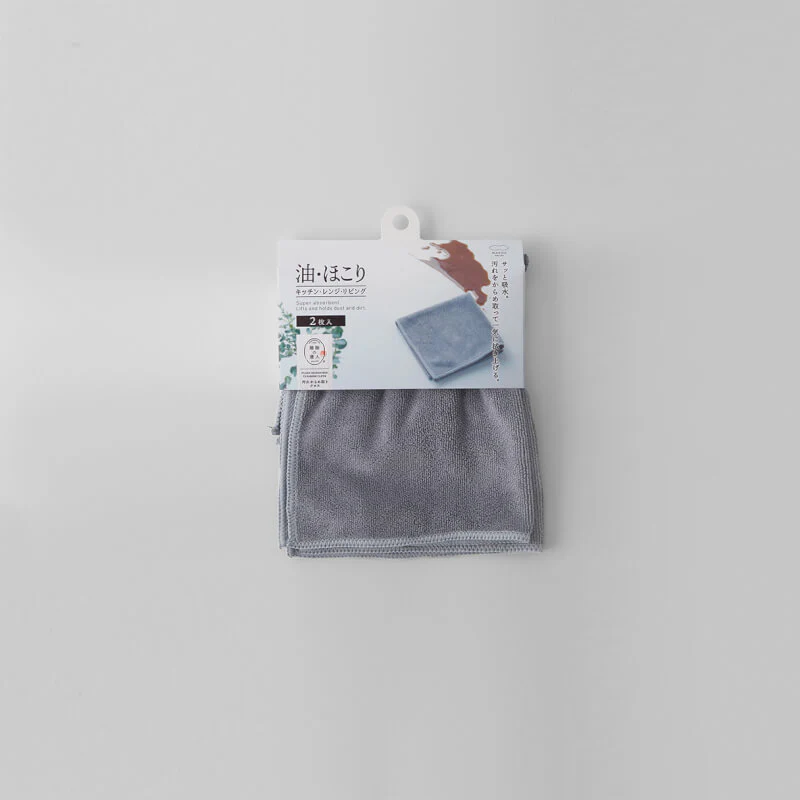 MARNA Plush Microfiber Cleaning Cloth (Set of 2) - Gray - Image 3