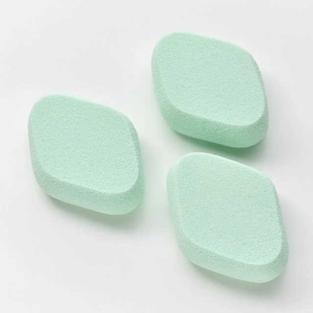 ROSY ROSA Chiffon Touch Sponge N Diamond Shape 3P MG Mint Green - Image 3